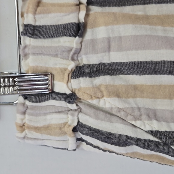 Sonoma Gauzy Striped Cotton Shorts Size M Pull On Beach Coastal Resort - Picture 2 of 9